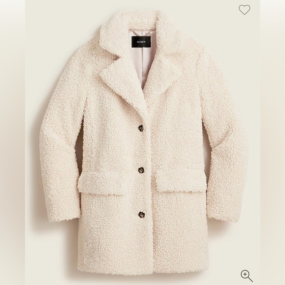 J. Crew Off-White Teddy Jacket